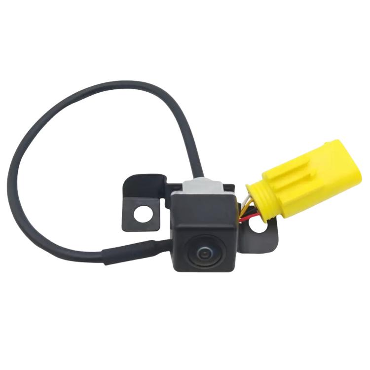 Reversing assist camera and wiring harness with yellow plug connector