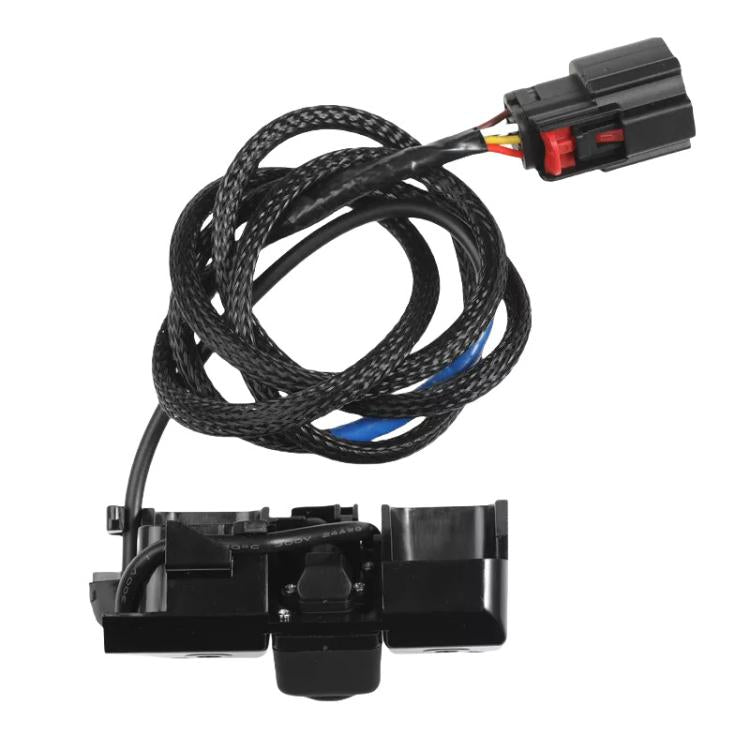 Car reversing camera wiring harness kit with connectors and braided black cables