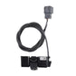 Reverse camera kit with camera module, braided cable, and gray mounting plug