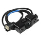 Rear view camera module with lens, bracket, and wiring connectors