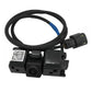 Rear view camera with wired harness and mounting bracket
