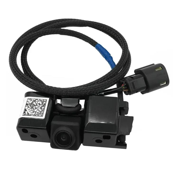 Rear view camera with wired harness and mounting bracket