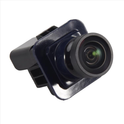 Rearview backup camera module with clear lens and black mounting housing