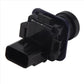 Rearview backup camera connector with black housing and circular lens surround