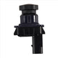 Rearview backup camera mounting base with cylindrical lens and black bracket