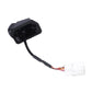Rear view backup camera housing with cable and white multi-pin plug