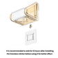 Wall-mounted shower gel holder with white ribbed tray and square wall mount plate