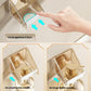 Wall-mounted shower gel holder set (2-pack) with adjustable opening for small and large bottles