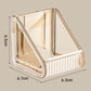 Wall-mounted shower gel holder set (2-pack) with clear beige frame and white tray, 6.7 cm