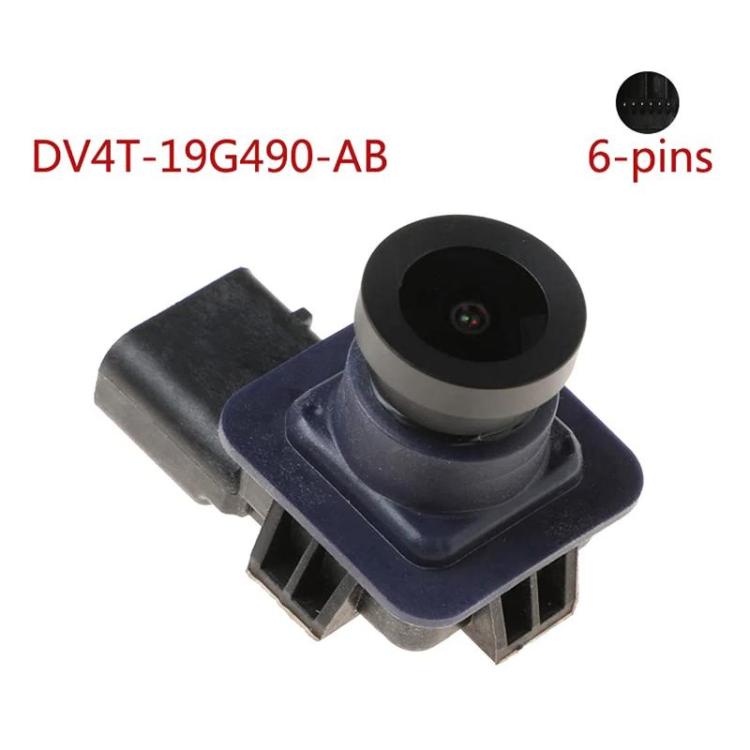 Rearview backup camera module with black lens and 6-pin connector
