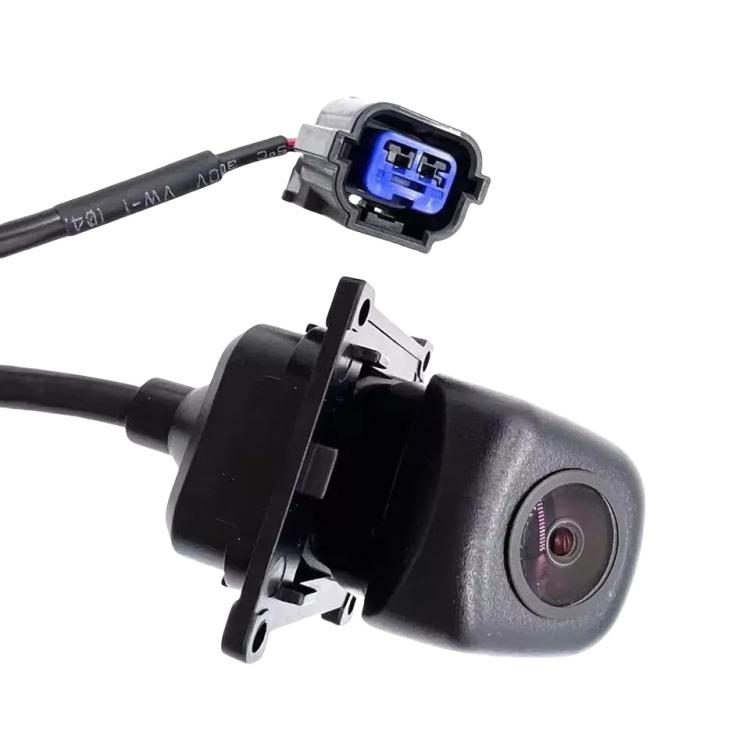 Reversing assist camera sensor with side mounting bracket and wiring plug