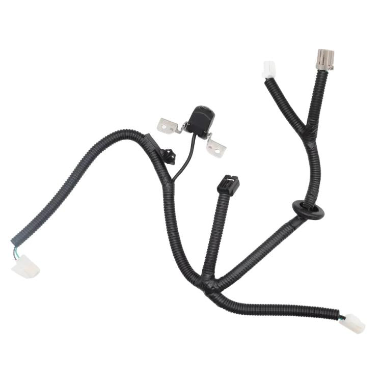 Rear view reverse assist camera cable kit with multiple connectors and camera sensor