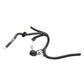 Rear view reverse assist camera wiring harness with camera module and mounting clips