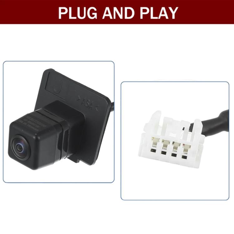 Plug-and-play rear view camera module with wiring and white connector