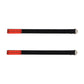 Black emergency door pull cord straps with metal loop ends and red manual release tabs