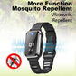 Black rectangular bracelet watch with glowing display and silicone strap