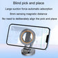 Magnetic phone holder shown with smartphone attached to the circular mount.