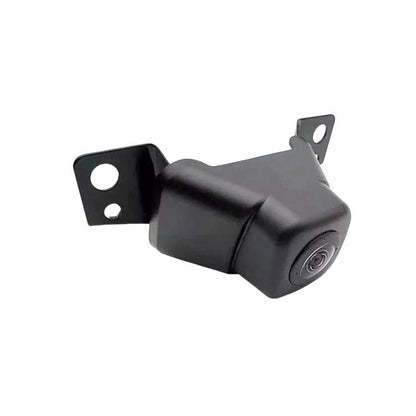 Front view auxiliary camera with mounting bracket, black housing and visible lens