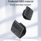 Dark gray folding glove box hidden hook, angled view