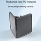Folding tray table with hinged back panel, dark gray, one-piece design