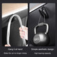 Black concealed glove box hook securing a hanging strap and holding a kettle-style weight
