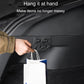 Trunk folding hooks for hanging shopping bags, dark gray panel with accessible hang points