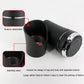 Black removable ashtray cup with lid open, interior well for ash and debris
