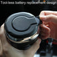 Black ashtray lid with hand opening cover for battery replacement access
