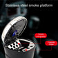 Black car ashtray open with metal smoke platform and cigarette holder tray