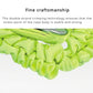 Fluorescent green double-layer elastic tow rope with crimped rope body detail