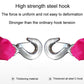 Steel towing hooks with pink rope ends for attaching an elastic tow rope