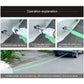 Elastic tow rope installation shown with green line and steel hook connected to car