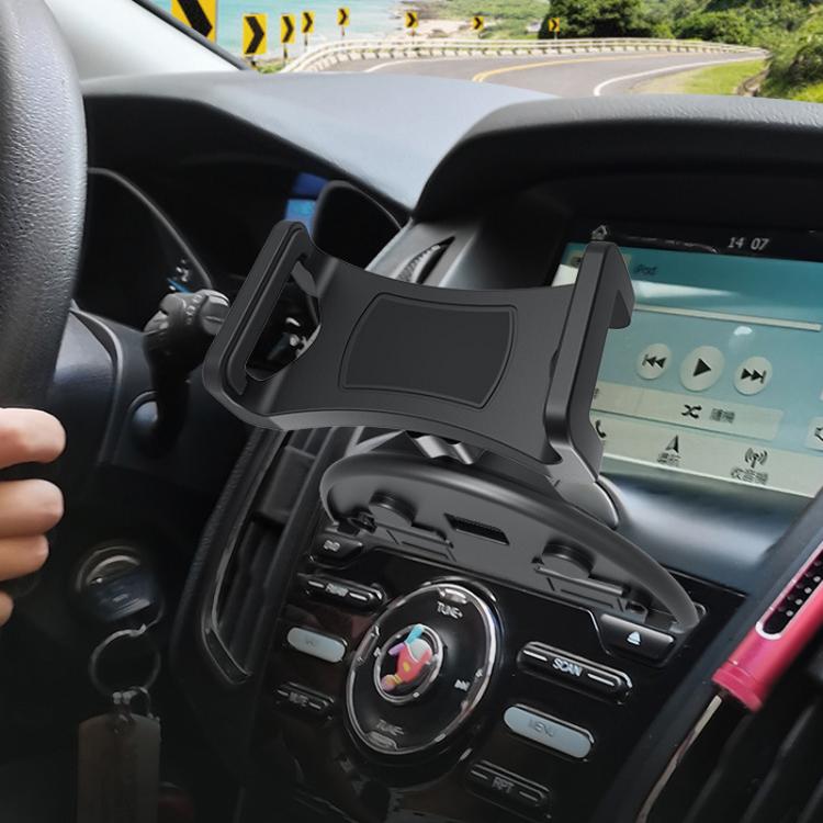 Mounted car phone holder with adjustable cradle for easy phone positioning
