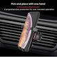 Black car air vent phone holder with gravity clamp mount