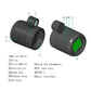 Black night vision monocular parts diagram with labeled keys and ports