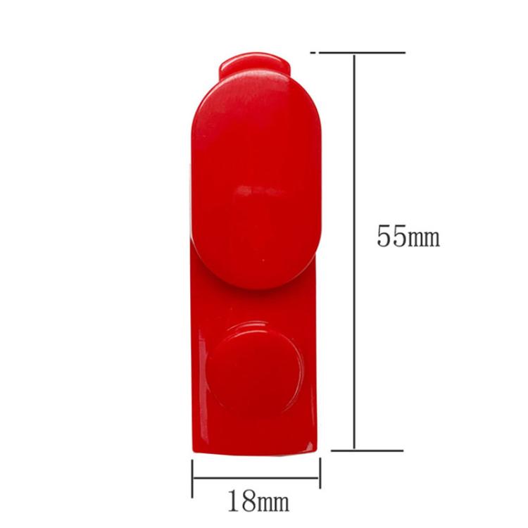 Red long switch button snap repair part, size 55mm x 18mm