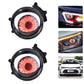 3-inch LED demon eye light modification, pair of glowing circular halo lenses