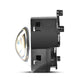 3-inch LED demon eye light modification, side view of black projector light module
