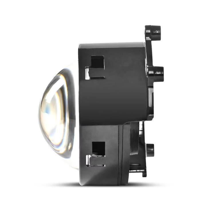 3-inch LED demon eye light modification, side view of black projector light module