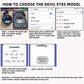 3-inch LED demon eye light modification, control setup infographic with device steps