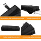 Black surfboard rack cushion with adjustable Velcro strap, buckle, and textured grip surface