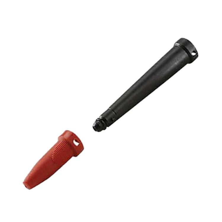 Steam cleaner extension nozzle with black shaft and red end tip