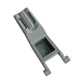 Vacuum extension rod clip with inner slot and pad, light gray plastic