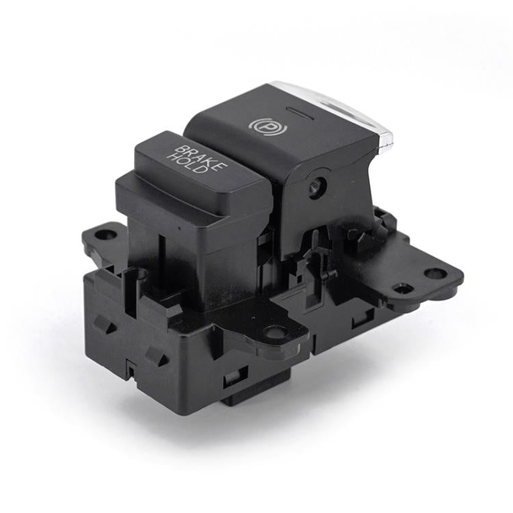Black parking brake handbrake switch with gray indicator and mounting pins