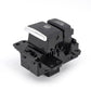 Black parking brake handbrake switch with silver actuator tab and indicator