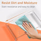 Clear acrylic tray base storage rack with water droplets and cleaning cloth