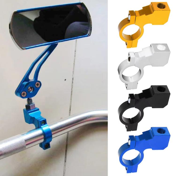 Multi-color motorcycle mirror bracket clamps with circular ring and threaded hole