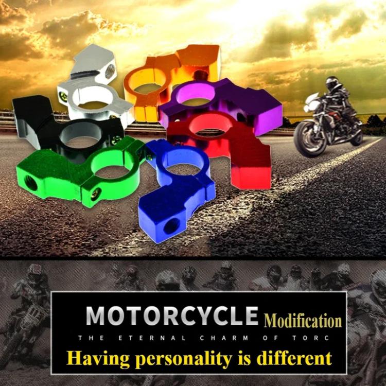 Motorcycle mirror bracket clamp, metal holder in multiple colors