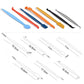 Car wrap trimming tool set with size diagram and colorful squeegee scraper shapes