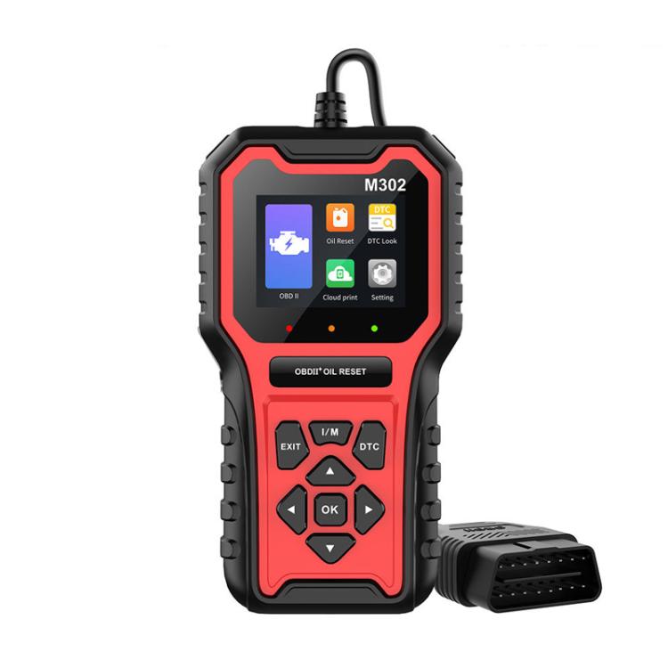 Car OBD2 oil reset diagnostic code reader M302 with screen and control buttons